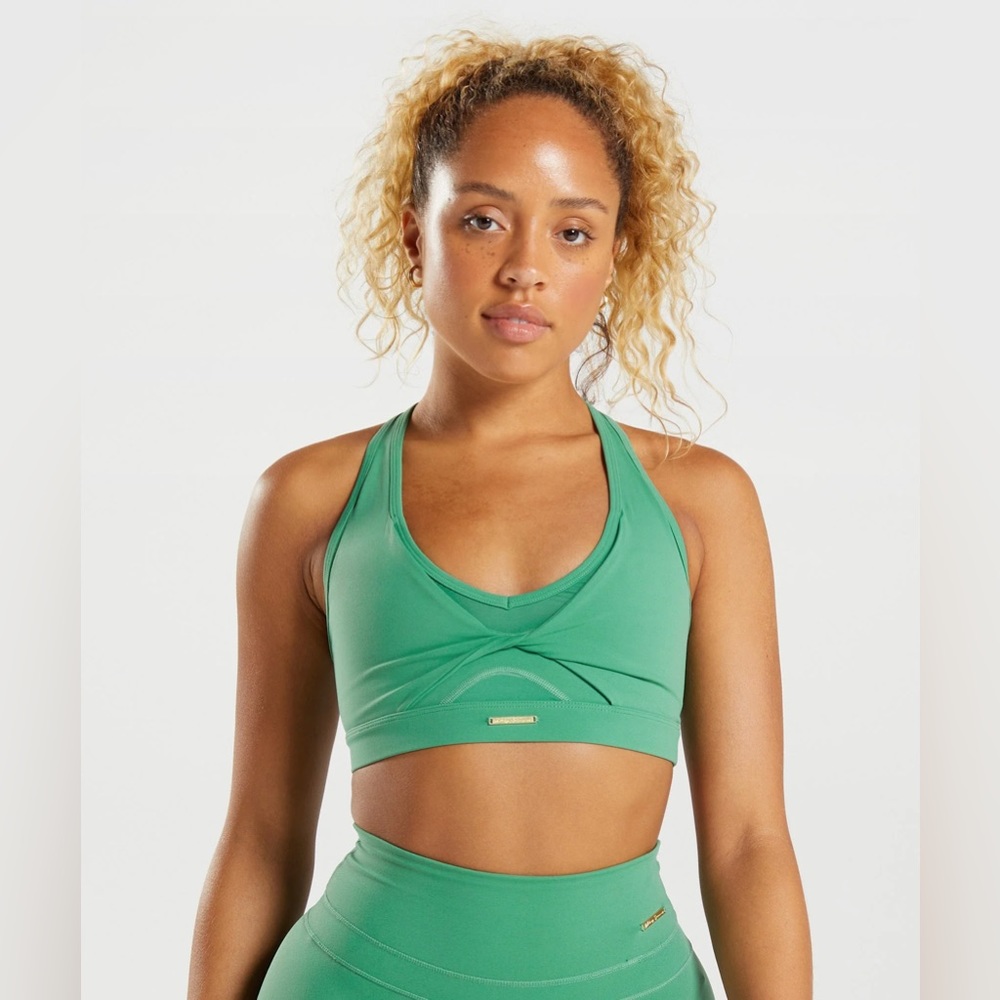 Whitney Simmons Gymshark Collection mesh sports bra and shorts